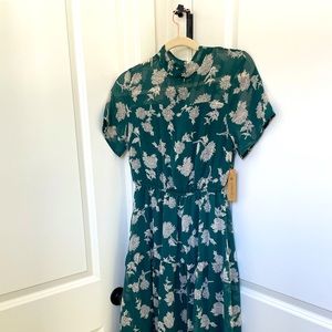 Rokoko Green Floral Midi Dress